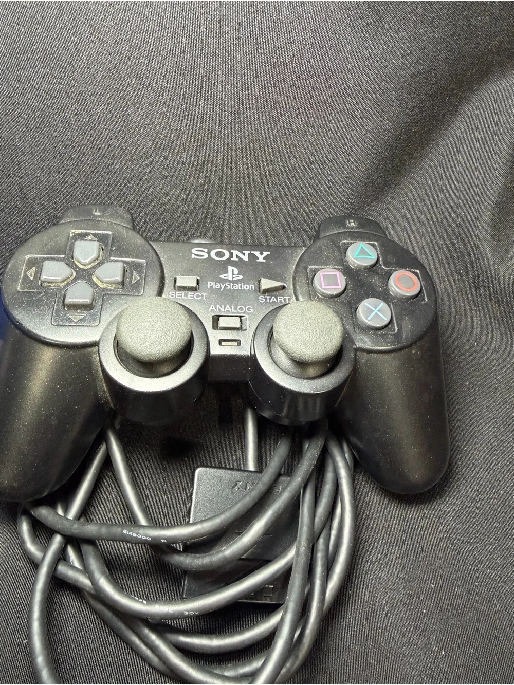 ps2 controller Lot 2 Untested Black And Blue Translucent Wired